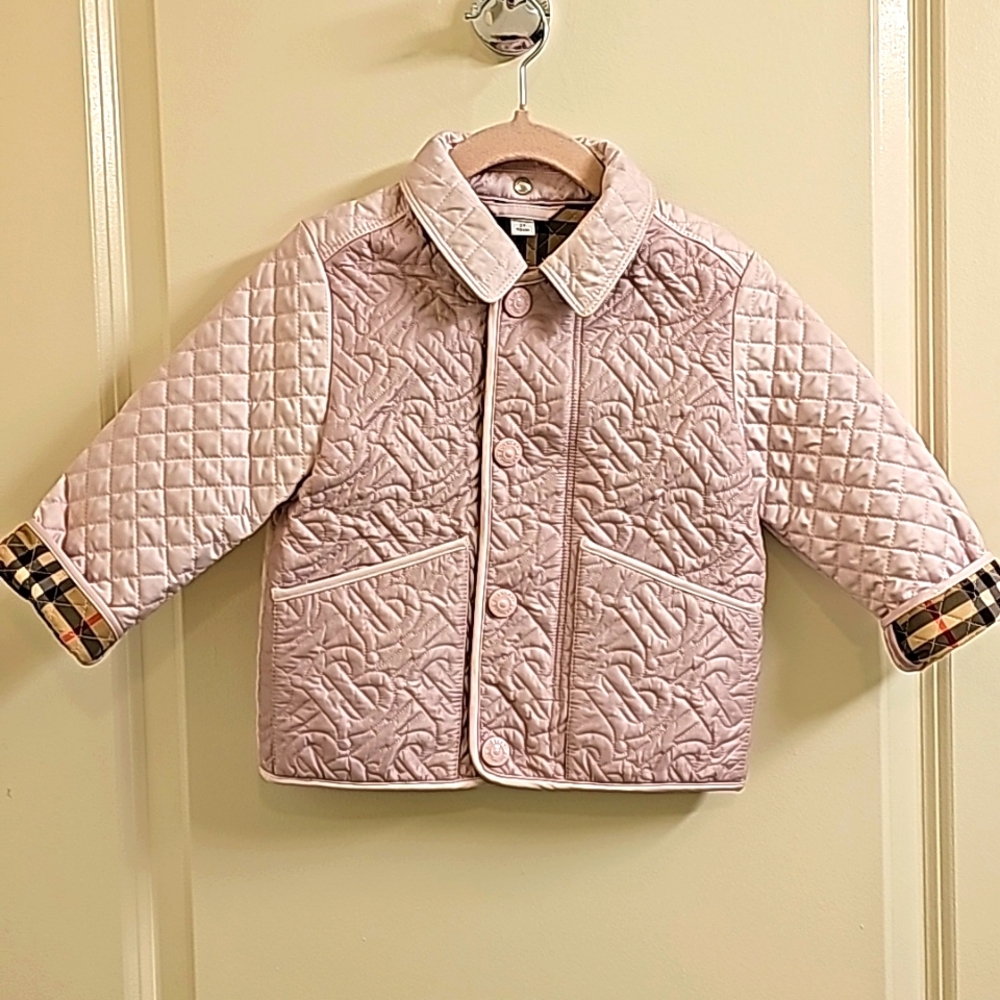 Kids Burberry Quilted jacket size2 in Lavender